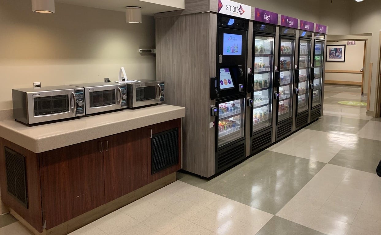 Hospital pantry equipped with smart coolers