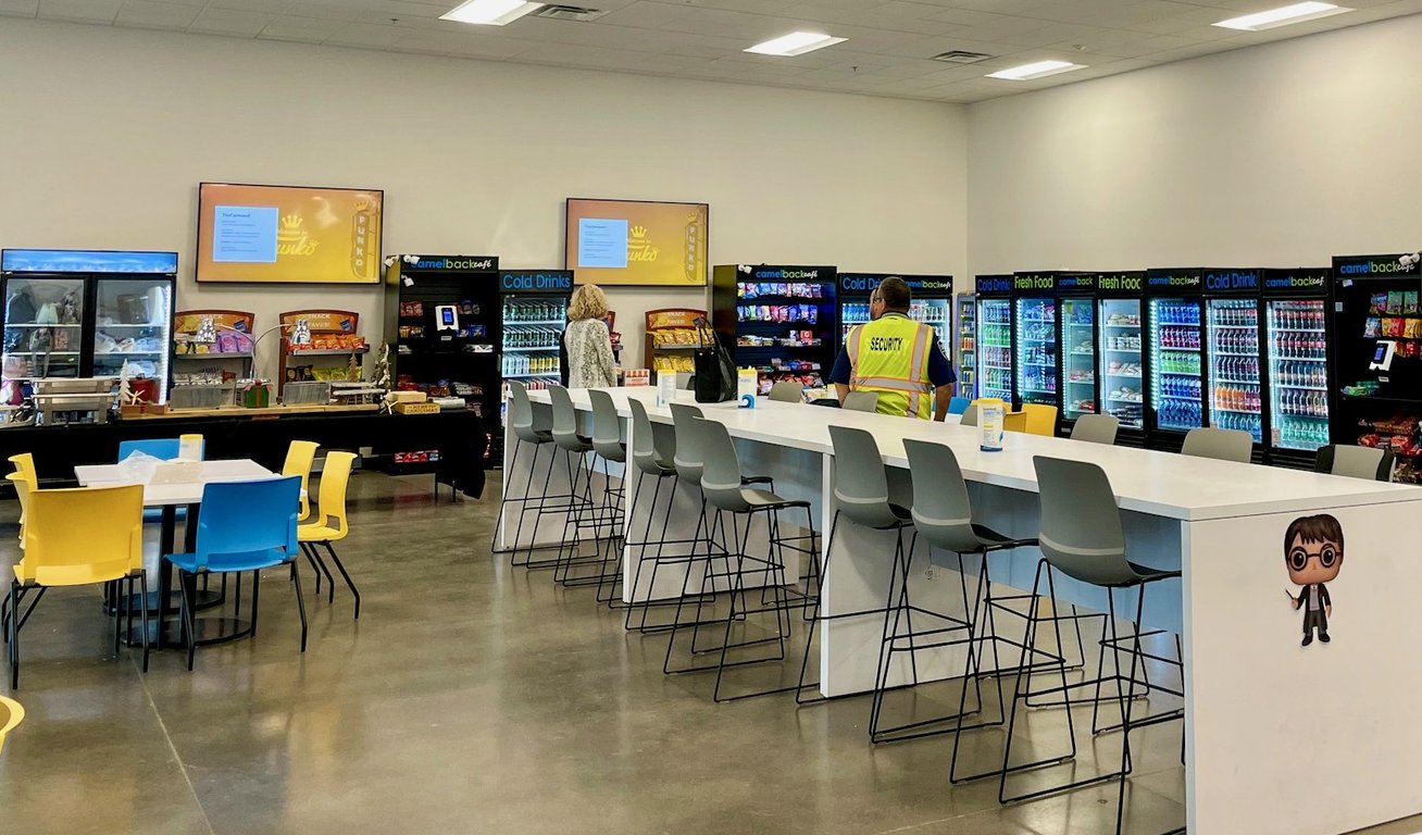 Micro market installed in a warehouse break room