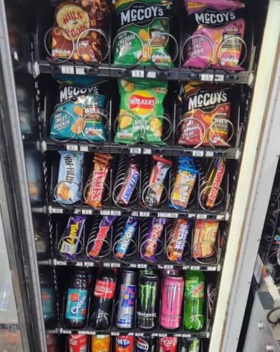 Restocked workplace vending machine