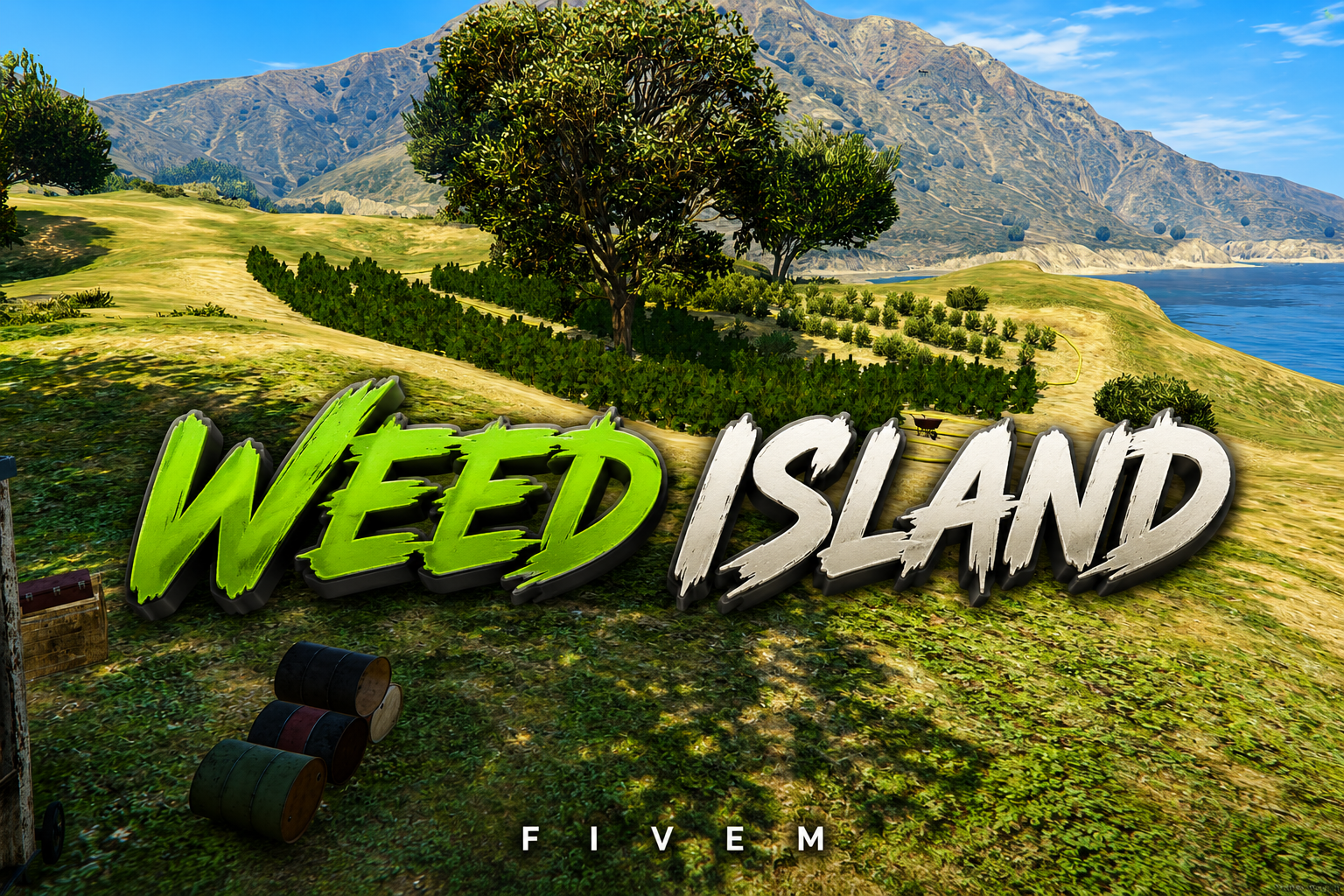 FIVEM Weed Island | Hidden Drug Farm MLO | Cannabis Grow Operation | Custom Props | Add-On | Optimized | Fivem Ready | High Quality