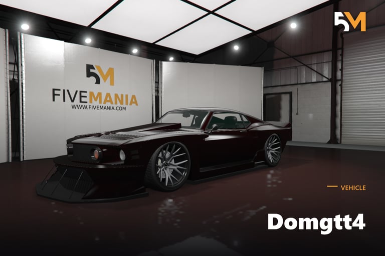 FIVEM Domgtt4, Custom Muscle Car [Unbadged] Add-On