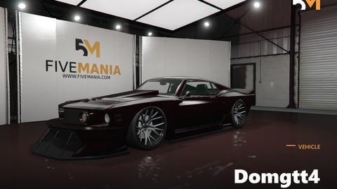 FIVEM Domgtt4 | Custom Muscle Car [Unbadged] Add-On | Working Lights | Custom Body Kit | High Performance | Add-On | Optimized | Fivem Ready | High Quality cover