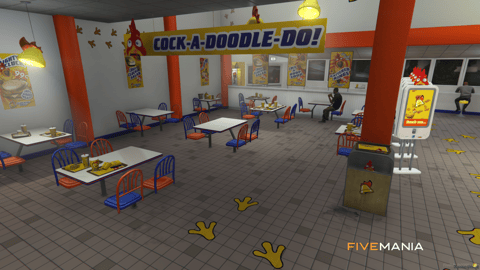 FIVEM Cluckin Bell Rockford Plaza | Fast Food Restaurant MLO | Interior & Exterior | Custom Props | Lore Friendly | Add-On | Optimized | Fivem Ready | High Quality — image 8