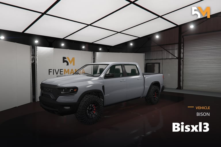 FIVEM Bison Bisxl3, Off-Road Pickup Truck Add-On