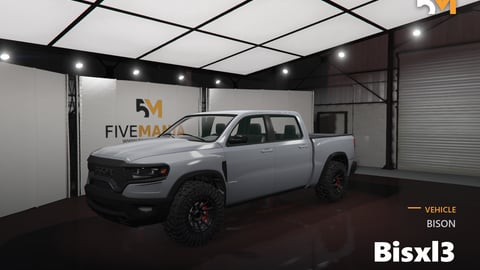 FIVEM Bison Bisxl3 | Off-Road Pickup Truck Add-On | Interior & Exterior | Working Lights | Off-Road Tires | Add-On | Optimized | Fivem Ready | High Quality cover