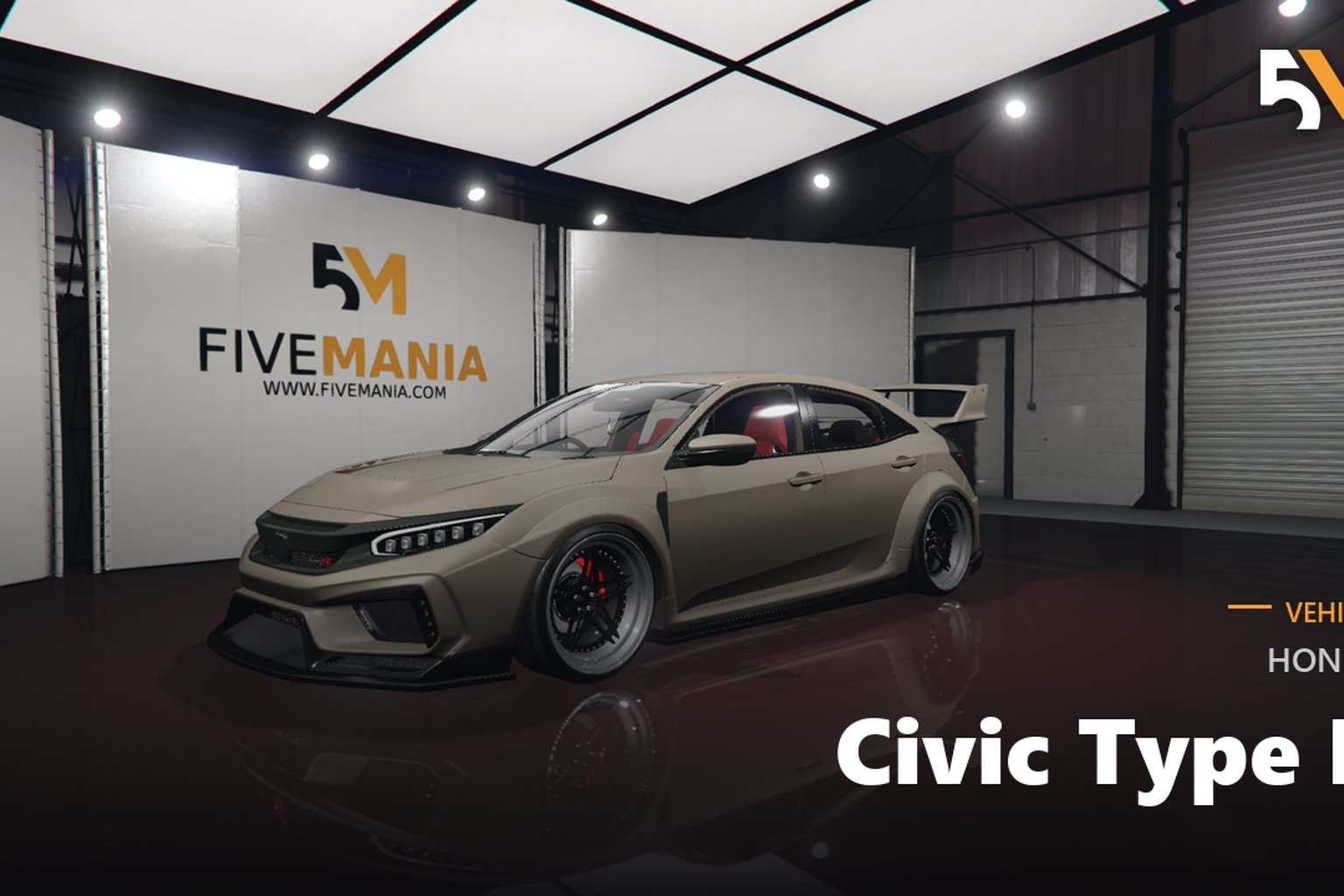 FIVEM Honda Civic Type R | Realistic Sports Car [Badged] Add-On | Widebody Kit | Custom Wheels | Red Interior | Optimized | Fivem Ready | High Quality