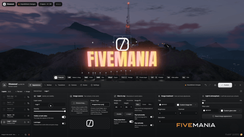 FIVEM Vinewood Sign Studio editor | Interactive Sign Customization Tool | Live Editing | Text & Image Layers | Lighting & Glow | 3D Letters | Add-On | Optimized | Fivem Ready | High Quality, image 20