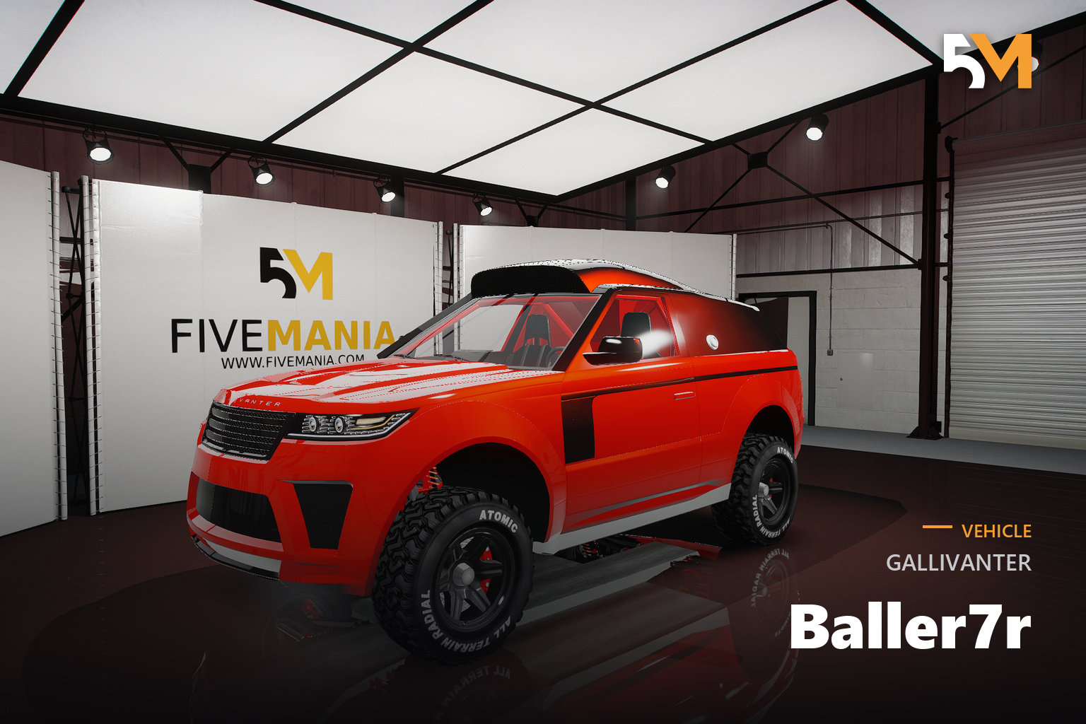 FIVEM Gallivanter Baller7r | Rugged Off-Road SUV Add-On | Custom Wheels | Spare Tires | Optimized | Fivem Ready | High Quality