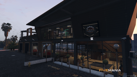 FIVEM Tuning Bar Mechanic V2 | Modern Mechanic Shop & Bar MLO | Interior & Exterior | Rooftop Lounge | Custom Office | Add-On | Optimized | Fivem Ready | High Quality — image 4