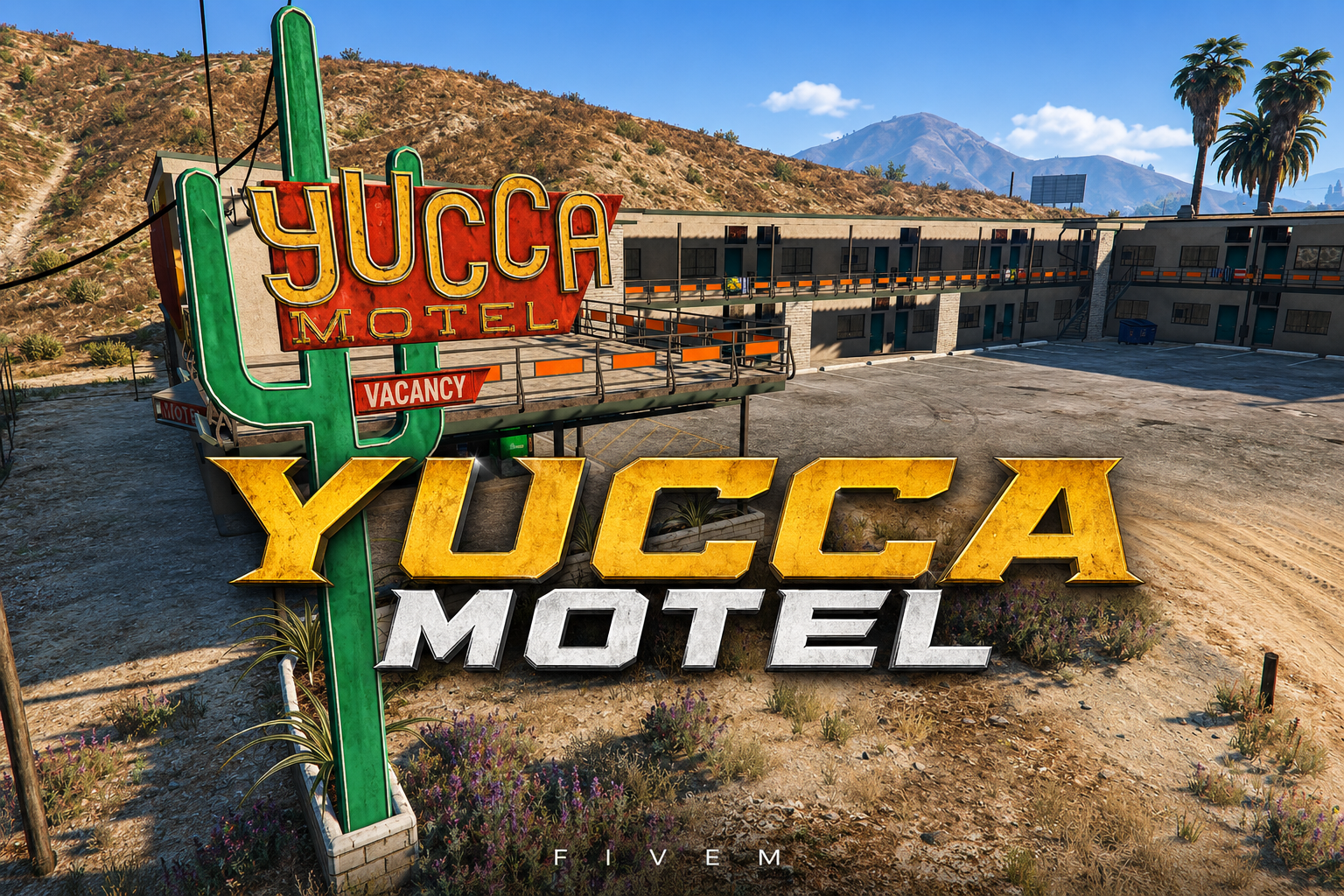FIVEM Yucca Motel | Desert Motel MLO | Interior & Exterior | Multiple Rooms | Add-On | Optimized | Fivem Ready | High Quality