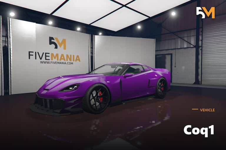 FIVEM Coq1, Realistic Sports Car [Unbadged] Add-On