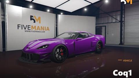 FIVEM Coq1 | Realistic Sports Car [Unbadged] Add-On | Working Lights | Tuning Parts | Custom Wheels | Optimized | Fivem Ready | High Quality cover