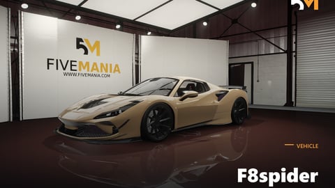 FIVEM F8spider | Realistic Sports Car [Unbadged] Add-On | Interior & Exterior | Custom Body Kit | Optimized | Fivem Ready | High Quality cover
