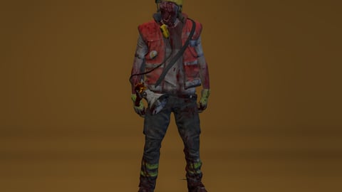 Victor | FiveM Male Ped | Undead Worker | Multiple Outfits | Optimized & Fivem Ready [Add-On], image 5