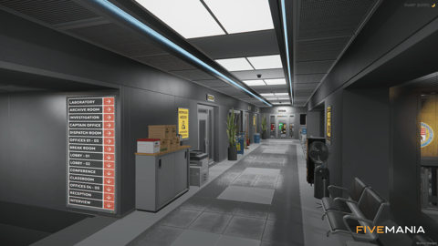 FIVEM La Puerta Lspd | Lore-Friendly Police Station MLO | Interior & Exterior | Shooting Range | Detention Cells | Conference Room | Add-On | Optimized | Fivem Ready | High Quality — image 14