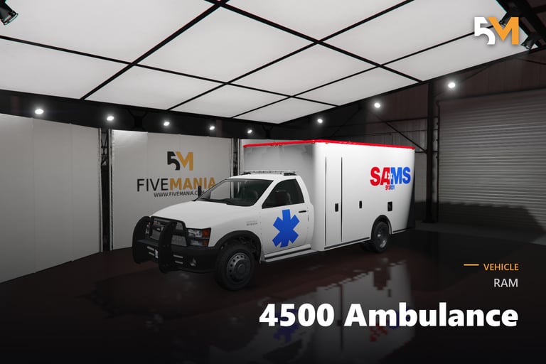 FIVEM Ram 4500 Ambulance, Realistic Emergency Vehicle [Unbadged]…