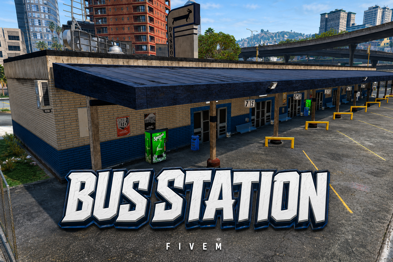 FIVEM Bus Station | Lore-Friendly Transit Hub MLO | Interior & Exterior | Waiting Area | Offices | Add-On | Optimized | Fivem Ready | High Quality
