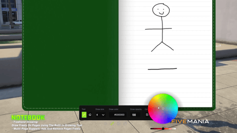 FIVEM Notebook Script | Interactive In-Game Utility | Text Editing | Image Embedding | Freehand Drawing | Customization | Add-On | Optimized | Fivem Ready | High Quality, image 10