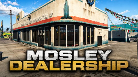 FIVEM Mosley Dealership | Full-Service Auto Dealership MLO | Interior & Exterior | Showroom & Garage | Custom Props | Add-On | Optimized | Fivem Ready | High Quality cover