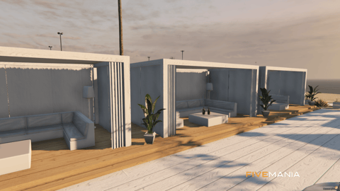FIVEM Asgard Beach Club | Luxury Beachfront MLO | Interior & Exterior | Multiple Bars | Shop | Tennis Court | Add-On | Optimized | Fivem Ready | High Quality — image 9