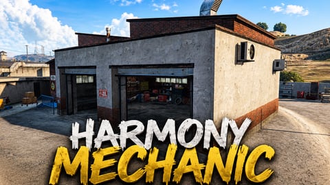 FIVEM Harmony Mechanic | Realistic Mechanic Shop MLO | Interior & Exterior | Detailed Office | Working Garage | Add-On | Optimized | Fivem Ready | High Quality cover