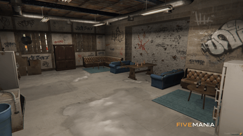 FIVEM Marabunta Hood | Gritty Gang Hideout MLO | Interior & Exterior | Custom Props | Graffiti Art | Add-On | Optimized | Fivem Ready | High Quality — image 14