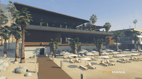 FIVEM Tuning Bar Mechanic | Modern Garage & Restaurant MLO | Interior & Exterior | Rooftop Terrace | Custom Props | Add-On | Optimized | Fivem Ready | High Quality — image 3