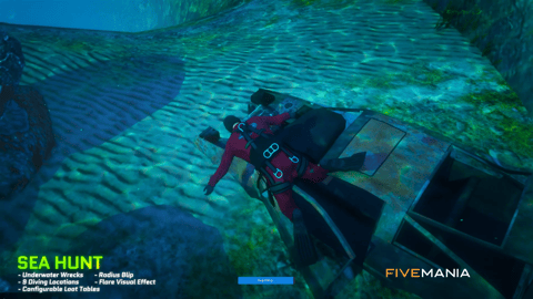 FIVEM Sea Hunt Diving Script | Immersive Underwater Activity Script | Underwater Wrecks & Loot | 9 Locations | Group Missions | Seashark Rental | Add-On | Optimized | Fivem Ready | High Quality, image 10
