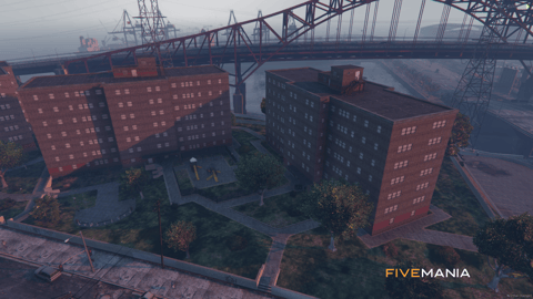 FIVEM New York Block | Urban Apartment Complex MLO | Basketball Court | Playground | Detailed Exterior | Add-On | Optimized | Fivem Ready | High Quality — image 2