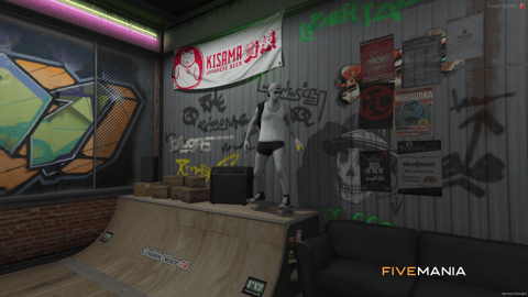FIVEM Skate Zone Shop | Skate Park & Retail MLO | Interior & Exterior | Skate Ramps | Clothing & Bikes | Custom Props | Add-On | Optimized | Fivem Ready | High Quality — image 11