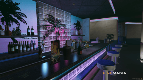 FIVEM Malibu Club | Vibrant Nightclub MLO | Interior & Exterior | DJ Booth | Bar Area | Neon Lighting | Add-On | Optimized | Fivem Ready | High Quality — image 10