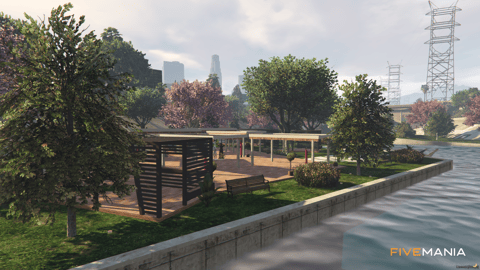 FIVEM Lossantosriver | Revitalized Map Edit | Landscaping & Seating Areas | Add-On | Optimized | Fivem Ready | High Quality — image 8