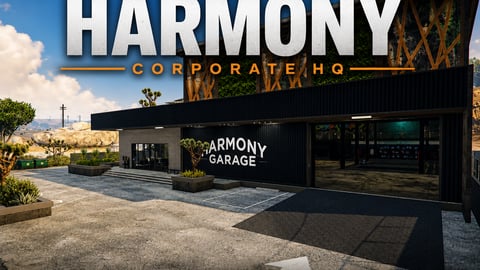 FIVEM Harmony Corporate Hq | Modern Business MLO | Interior & Exterior | Rooftop Patio | Large Garage | Custom Lighting | Add-On | Optimized | Fivem Ready | High Quality cover