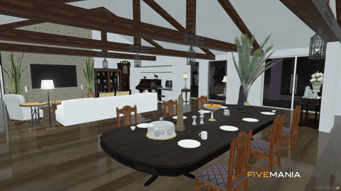 FIVEM La Fuente Farmhouse | Luxury Modern Farmhouse MLO | Interior & Exterior | Pool & Outdoor Bar | Workshop & Bedroom | Add-On | Optimized | Fivem Ready | High Quality — image 5