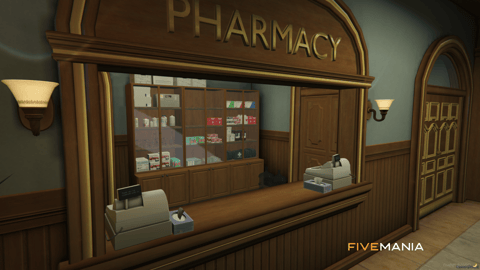FIVEM Sandy Hospital | Fully Equipped Hospital MLO | Interior & Exterior | Pharmacy | Waiting Room | Add-On | Optimized | Fivem Ready | High Quality — image 8