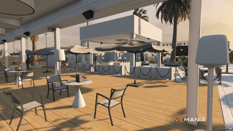 FIVEM Asgard Beach Club | Luxury Beachfront MLO | Interior & Exterior | Multiple Bars | Shop | Tennis Court | Add-On | Optimized | Fivem Ready | High Quality — image 7