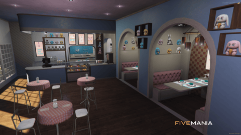 FIVEM Rabbit Coffee | Cozy Coffee Shop MLO | Interior & Exterior | Custom Props | Themed Decor | Add-On | Optimized | Fivem Ready | High Quality — image 3