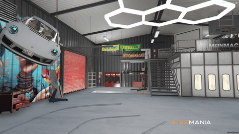 FIVEM Octavista Mechanic | Full-Service Garage MLO | Interior & Exterior | Car Wash | Office & Lounge | Vehicle Lifts | Add-On | Optimized | Fivem Ready | High Quality — image 7