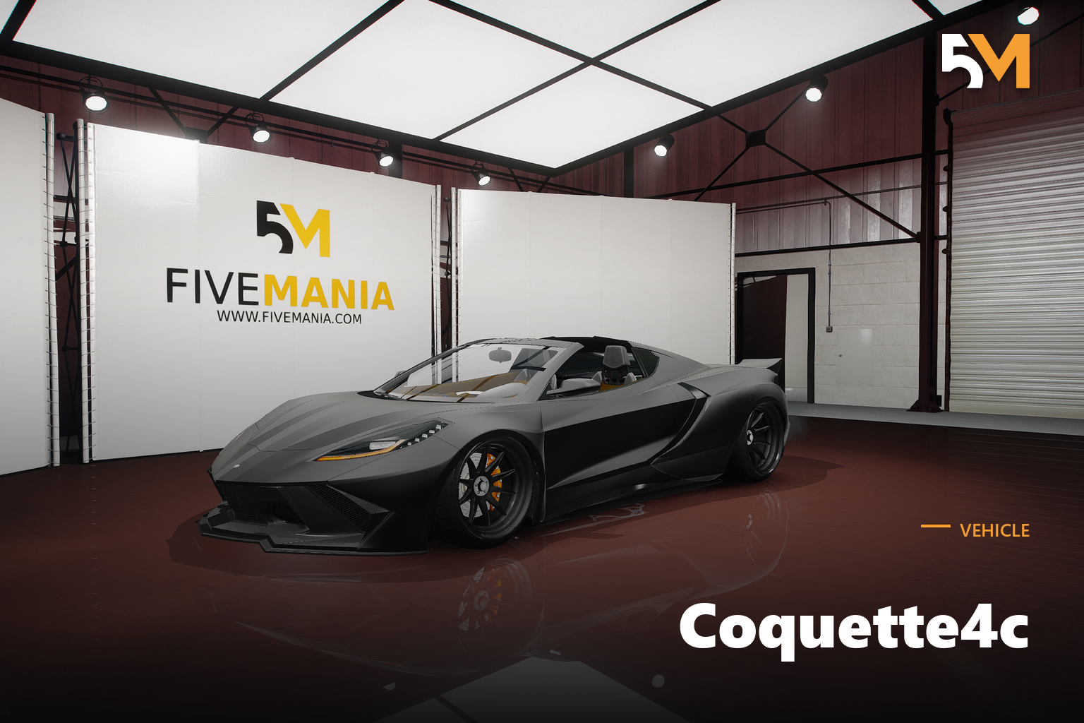 FIVEM Coquette4c | Realistic Sports Car Add-On | Interior & Exterior | Working Lights | Custom Wheels | Optimized | Fivem Ready | High Quality