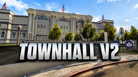 FIVEM Townhall V2 | Grand Government Building MLO | Interior & Exterior | Courtroom & Offices | Add-On | Optimized | Fivem Ready | High Quality cover