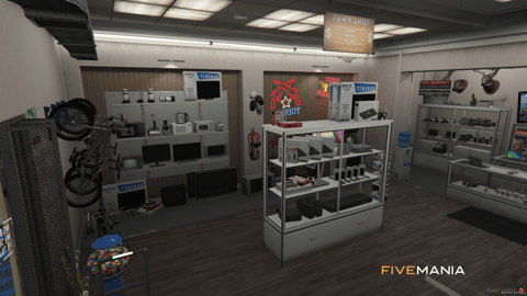 FIVEM Route 68 Pawn Shop | Detailed Business MLO | Interior & Exterior | Custom Props | Add-On | Optimized | Fivem Ready | High Quality — image 3