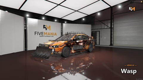 FIVEM Wasp | Apocalyptic Battle Car [Unbadged] Add-On | Custom Armor | Spikes & Plow | Unique Livery | Add-On | Optimized | Fivem Ready | High Quality, image 6
