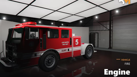 FIVEM Fire Engine | Lore Friendly Fire Truck Add-On | Working Lights | Custom Livery | Detailed Interior | Optimized | Fivem Ready | High Quality cover