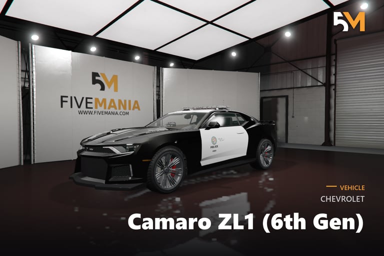 FIVEM Chevrolet Camaro ZL1 (6th Gen), Lore Friendly Police Car