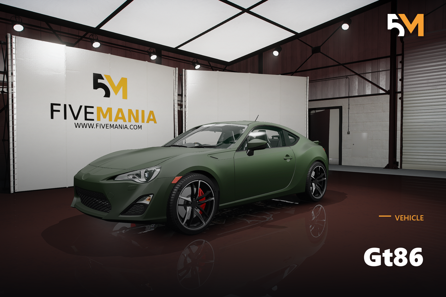 FIVEM Gt86 | Realistic Sports Car [Unbadged] Add-On | Interior & Exterior | Working Lights | Tuning Parts | Add-On | Optimized | Fivem Ready | High Quality