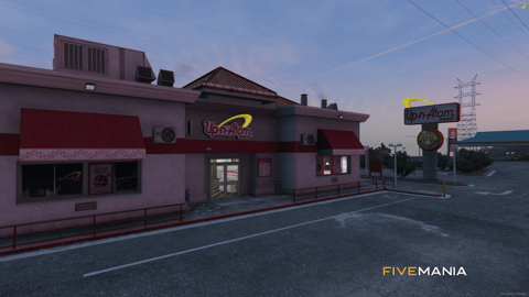 FIVEM Up N Atom Freeway | Iconic Fast Food Restaurant MLO | Interior & Exterior | Detailed Kitchen | Dining Area | Add-On | Optimized | Fivem Ready | High Quality — image 6