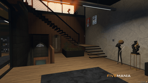 FIVEM Tuning Bar Mechanic V2 | Modern Mechanic Shop & Bar MLO | Interior & Exterior | Rooftop Lounge | Custom Office | Add-On | Optimized | Fivem Ready | High Quality — image 8