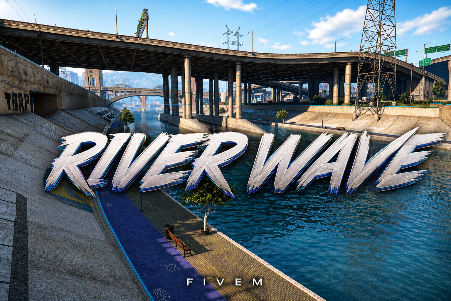 FIVEM River Wave | Neon River Map Edit | Custom Lighting | Add-On | Optimized | Fivem Ready | High Quality
