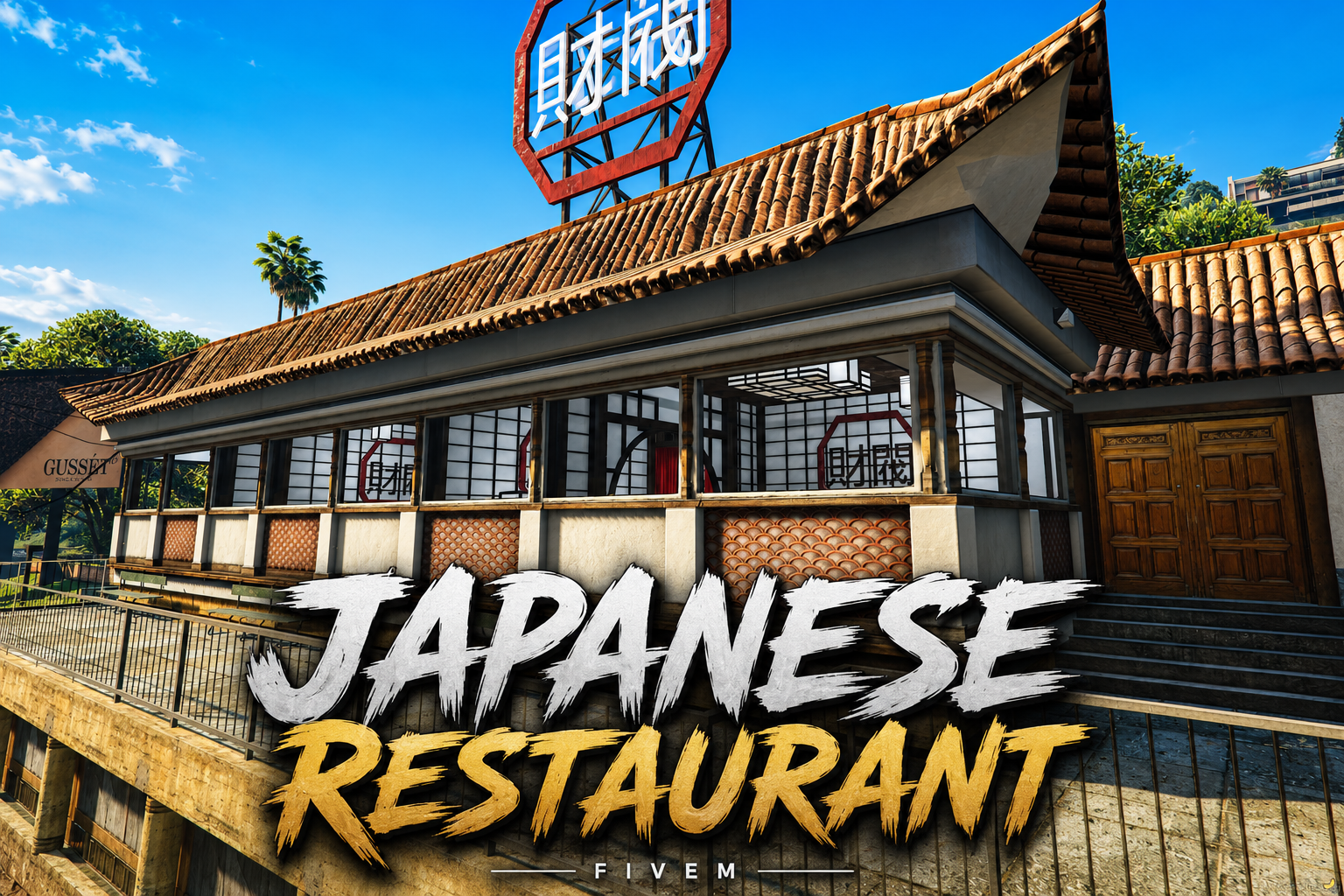 FIVEM Japanese Restaurant | Authentic Dining MLO | Interior & Exterior | Full Kitchen | Bar Area | Office | Add-On | Optimized | Fivem Ready | High Quality