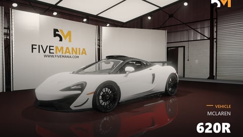 FIVEM McLaren 620R | Realistic Sports Car [Badged] Add-On | Interior & Exterior | Working Lights | Custom Wheels | Optimized | Fivem Ready | High Quality cover